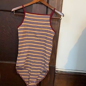 Striped bodysuit
